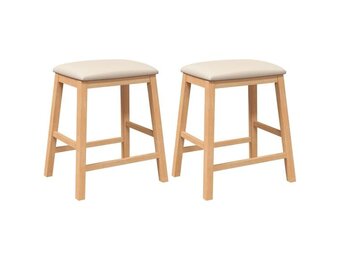 vidaXL Barstoelen (2 stuks) - Massief Hout | 40% Korting