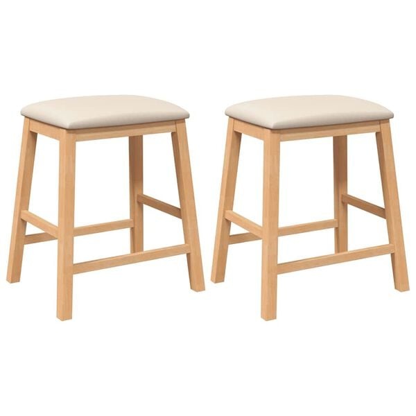 vidaXL Barstoelen (2 stuks) - Massief Hout | 40% Korting