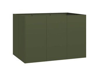 vidaXL Plantenbak Staal Olijfgroen (120x80x80 cm) - 56% Korting!