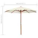 vidaXL Parasol 300x258cm zandwit - 76% Korting!
