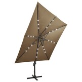 vidaXL Zweefparasol Taupe 300cm - 60% Korting!