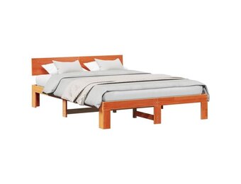 vidaXL Bedframe Massief Grenenhout Bruin 140x200cm | -46% Korting!