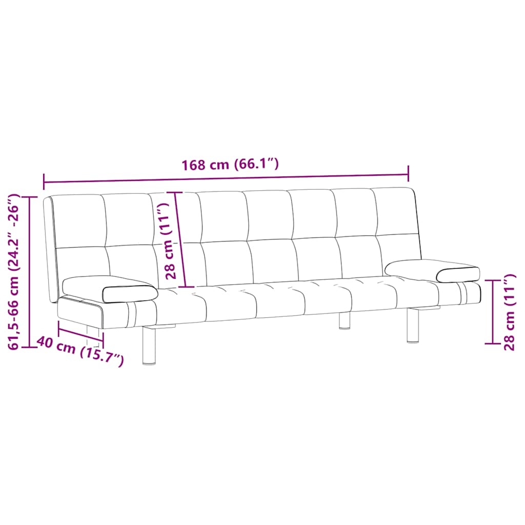 VidaXL Slaapbank Kunstleer Zwart - 35% Korting!