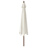 vidaXL Parasol Hout 400x273 cm Zandkleurig - 53% Korting!