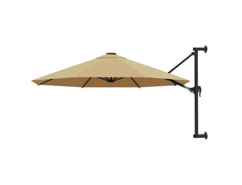 vidaXL Wandparasol 300cm Taupe - 35% Korting!