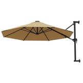 vidaXL Wandparasol 300cm Taupe - 35% Korting!