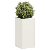 vidaXL Plantenbak 40x40x80 cm Staal Wit - 57% Korting!