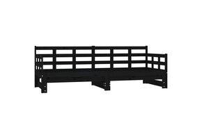 vidaXL Slaapbank Grenenhout Zwart - 35% Korting!