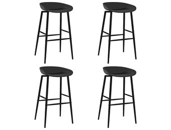 vidaXL Barstoelen 4 st zwart - 35% Korting!