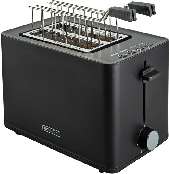 Bourgini Tosti Broodrooster - Zwart - 35% Korting!