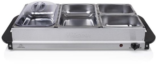 Tristar Buffet Warmer XL - 35% Korting! 4 Bakken
