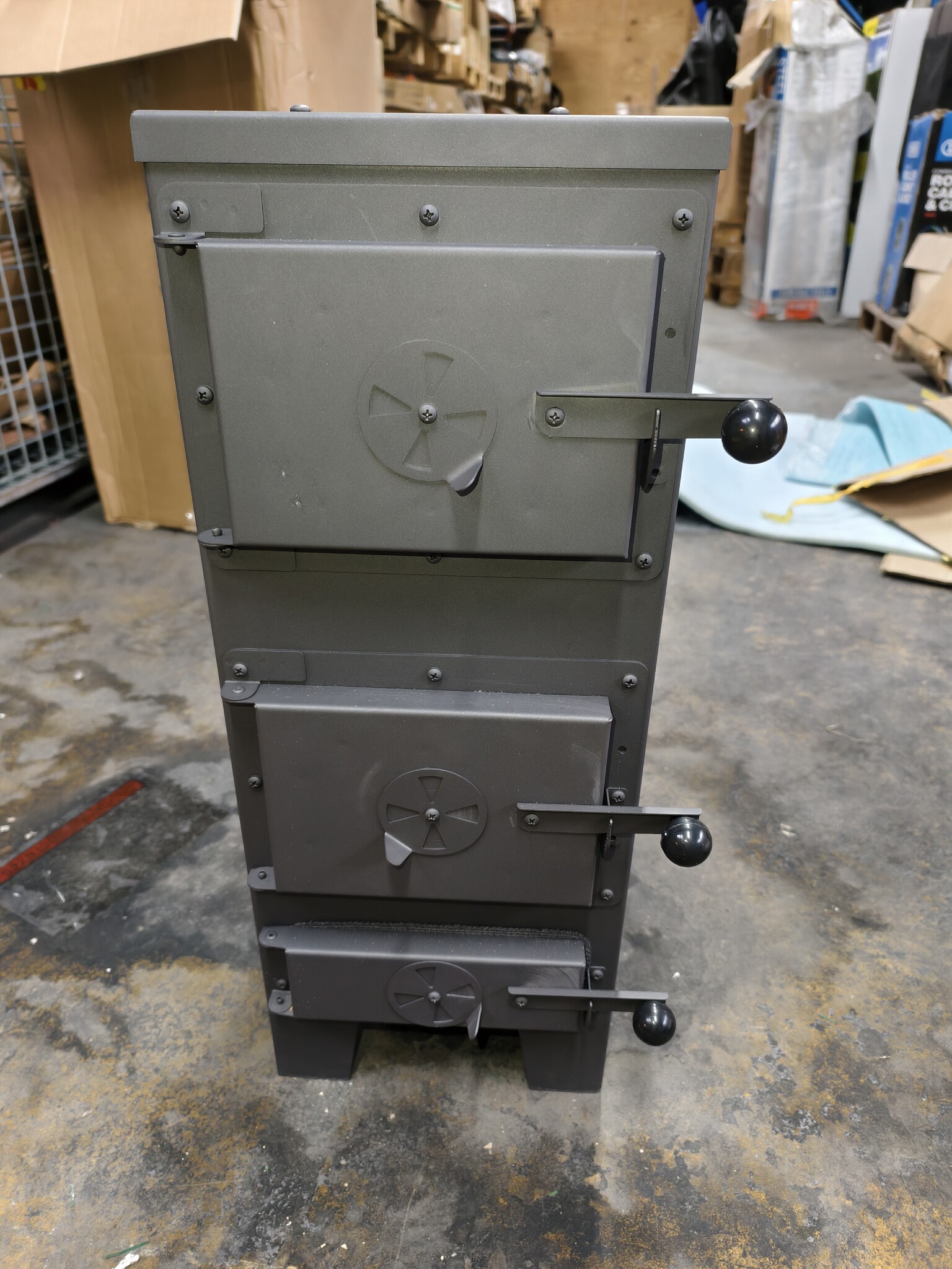 Houtkachel JANUSZ - 7kW - Zwart | Met Oven & Verwarmingsplaat