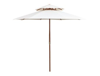 vidaXL Dubbeldekker Parasol Crèmewit - 35% Korting!