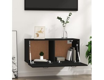 vidaXL Wandkast Zwart Bewerkt Hout - 60% Korting!