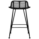 vidaXL Barstoelen Rattan Zwart (2 stuks) - Nu 35% Korting!