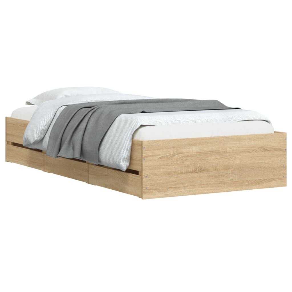 vidaXL Bedframe met lades Sonoma Eiken - 90x200 cm | 35% Korting