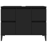 vidaXL Wastafelkast Zwart - 35% Korting!