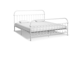 vidaXL Bedframe Metaal Wit 180x200 cm | 55% Korting