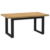vidaXL Eettafel NOAIN U-poot 160x90cm Massief Hout - 60% Korting!