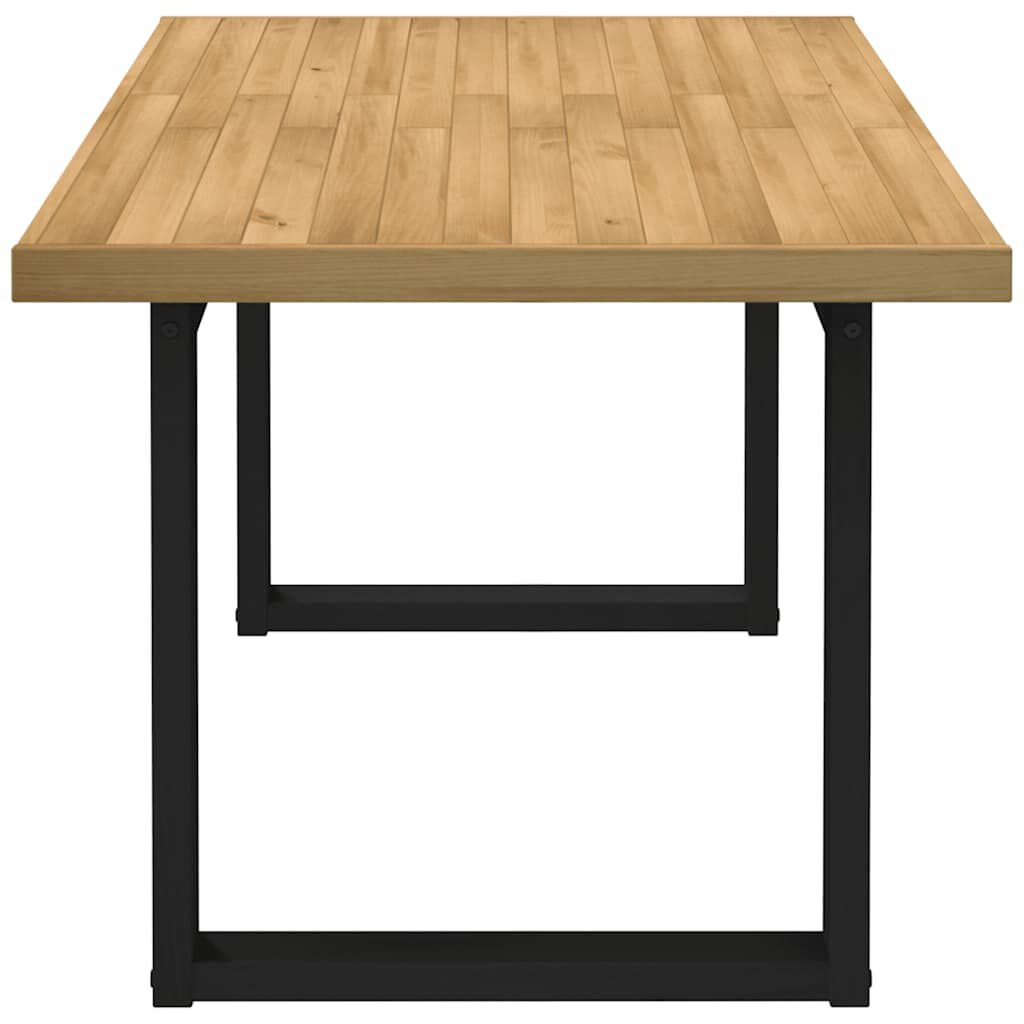 vidaXL Eettafel NOAIN U-poot 160x90cm Massief Hout - 60% Korting!
