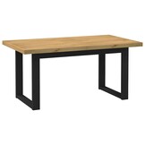 vidaXL Eettafel NOAIN U-poot 160x90cm Massief Hout - 60% Korting!
