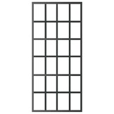 vidaXL Schuifdeur 90x205 cm ESG-glas/Alu Zwart - 64% Korting!