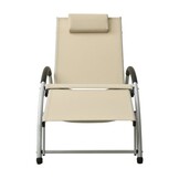 vidaXL Ligbed met kussen - Textileen & Aluminium (55% Korting)