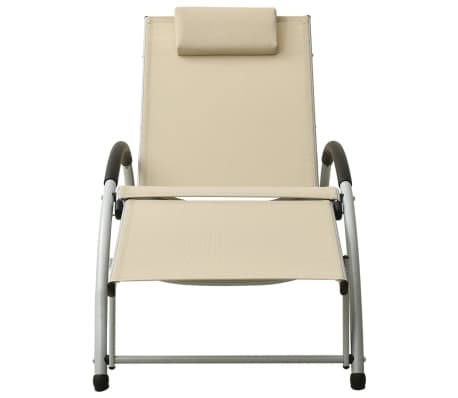 vidaXL Ligbed met kussen - Textileen & Aluminium (55% Korting)