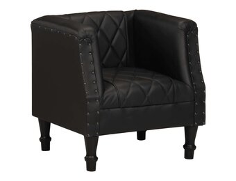 VidaXL Kuipstoel Geitenleer Zwart - 55% Korting