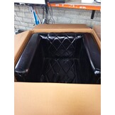 VidaXL Kuipstoel Geitenleer Zwart - 55% Korting