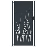 vidaXL Poort met grasontwerp - 105x205 cm - Staal Antraciet - 55% Korting!