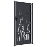 vidaXL Poort met grasontwerp - 105x205 cm - Staal Antraciet - 55% Korting!