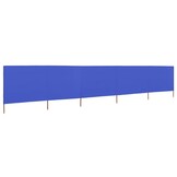 vidaXL Windscherm 5-panelen 600x120 cm stof azuurblauw