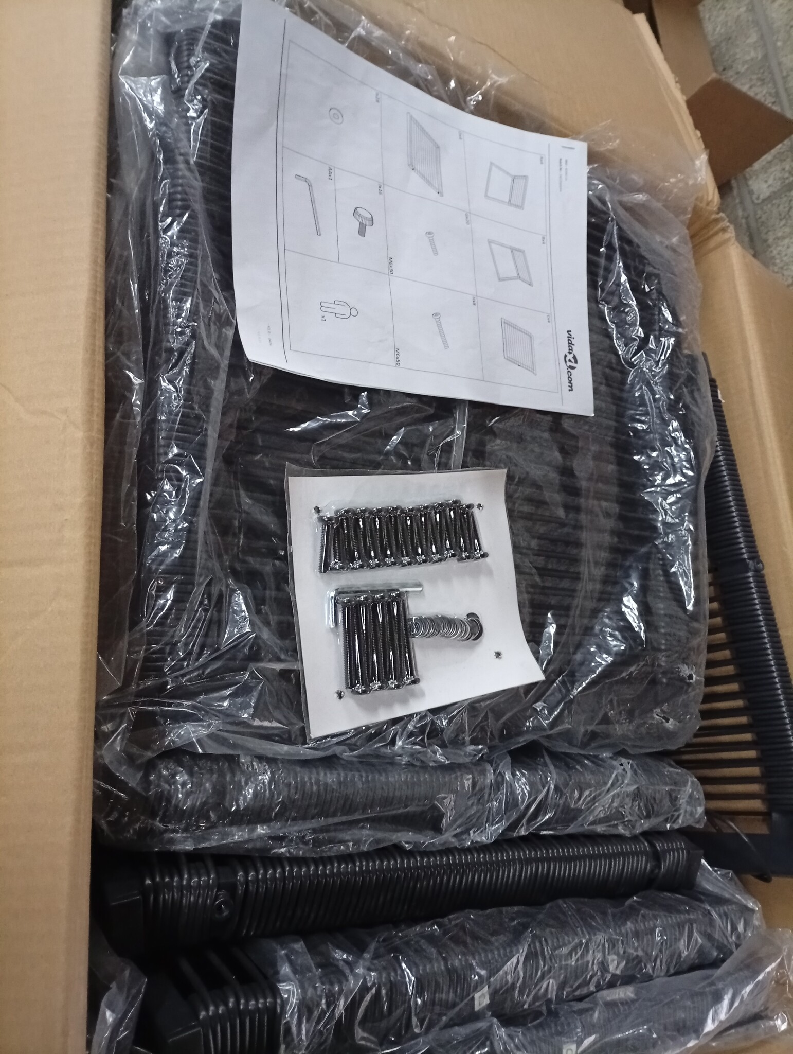 vidaXL Tuinstoelen 4 st poly rattan zwart