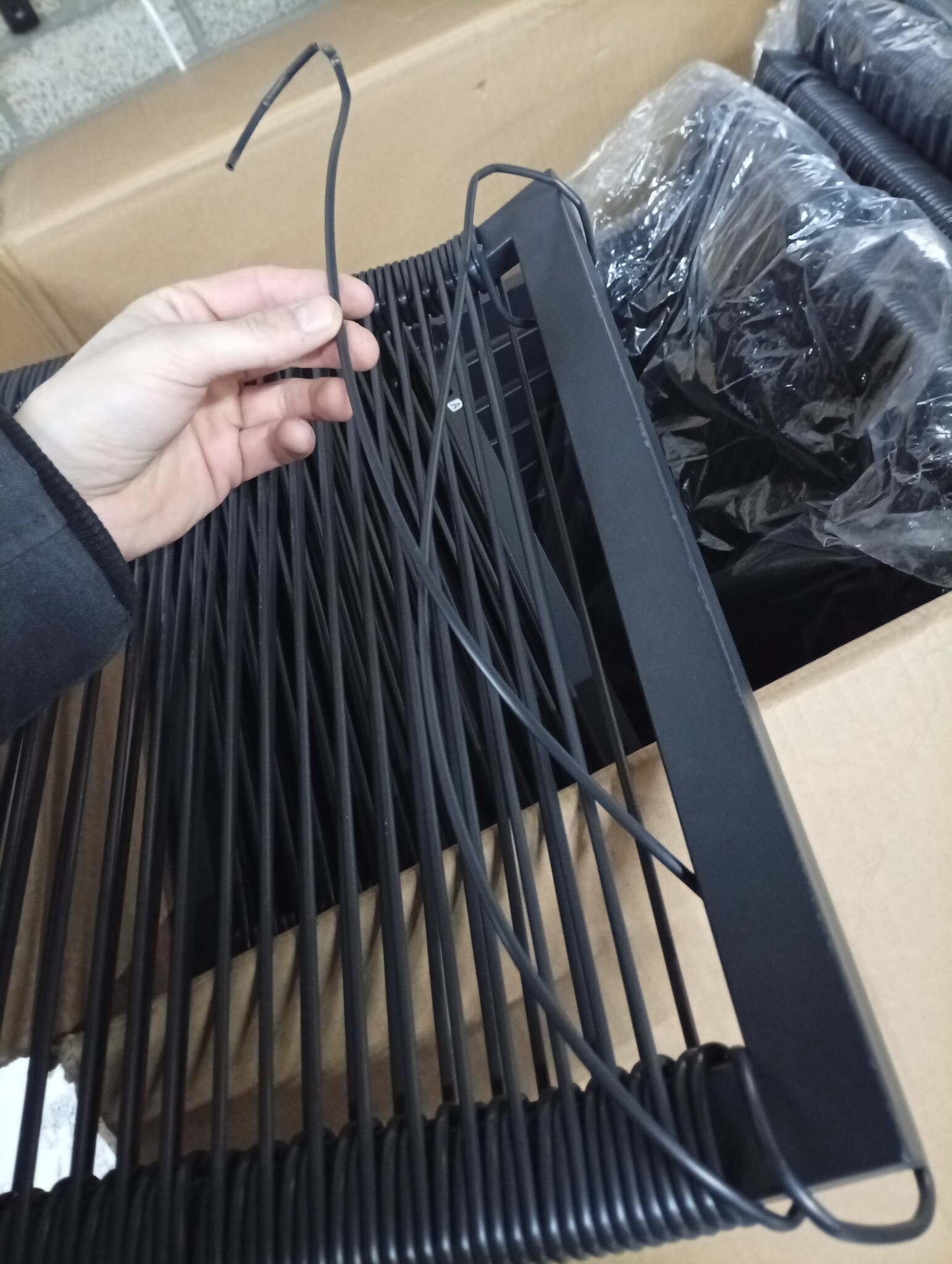 vidaXL Tuinstoelen 4 st poly rattan zwart