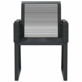 vidaXL Tuinstoelen 4 st poly rattan zwart