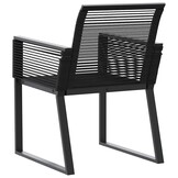 vidaXL Tuinstoelen 4 st poly rattan zwart