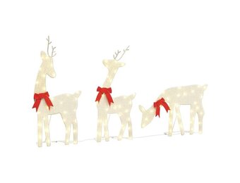 vidaXL Kerstdecoratie rendier 3 st 90 LED's warmwit
