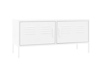 vidaXL TV-meubel Staal Wit (105x35x50 cm) - 55% Korting!