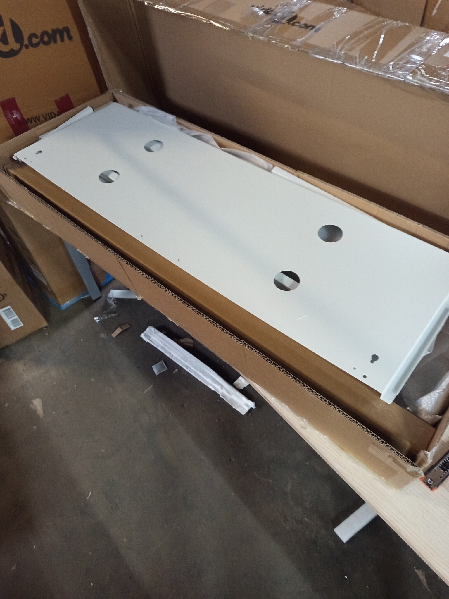 vidaXL TV-meubel Staal Wit (105x35x50 cm) - 55% Korting!