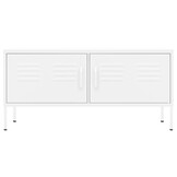 vidaXL TV-meubel Staal Wit (105x35x50 cm) - 55% Korting!