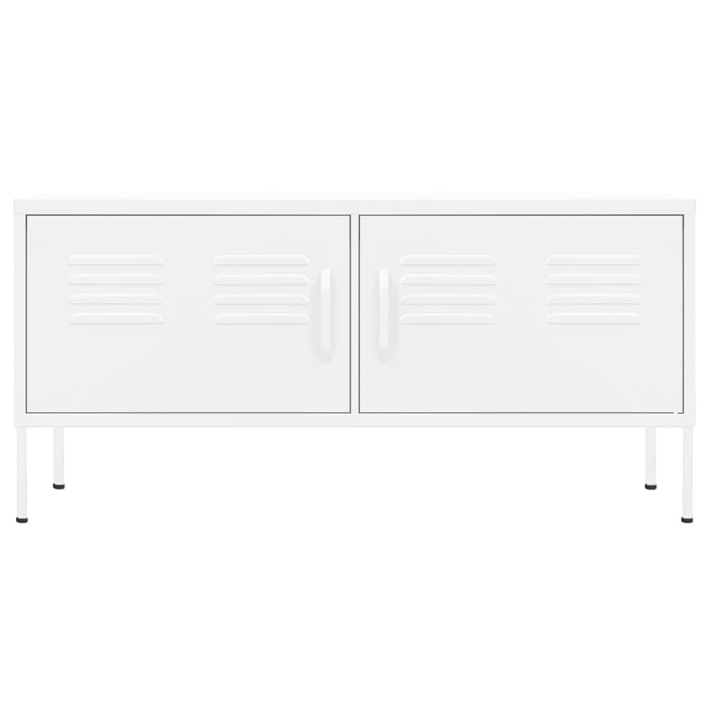 vidaXL TV-meubel Staal Wit (105x35x50 cm) - 55% Korting!