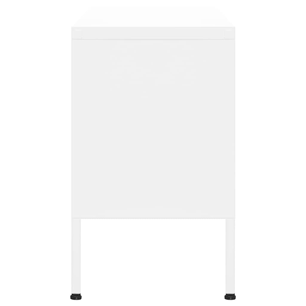 vidaXL TV-meubel Staal Wit (105x35x50 cm) - 55% Korting!