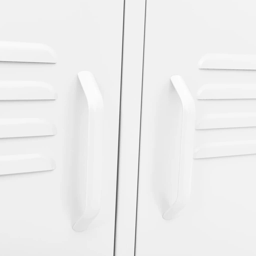 vidaXL TV-meubel Staal Wit (105x35x50 cm) - 55% Korting!