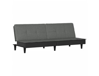 vidaXL Slaapbank Stof Donkergrijs - 55% Korting