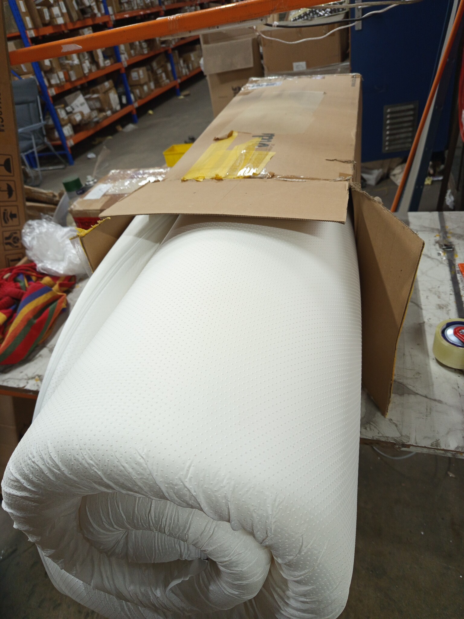 VidaXL Pocketveringmatras 180x200cm Wit & Grijs - 60% Korting!