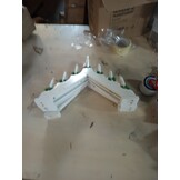 vidaXL Kerst Kaars Brug - Wit Grenenhout (60% korting)