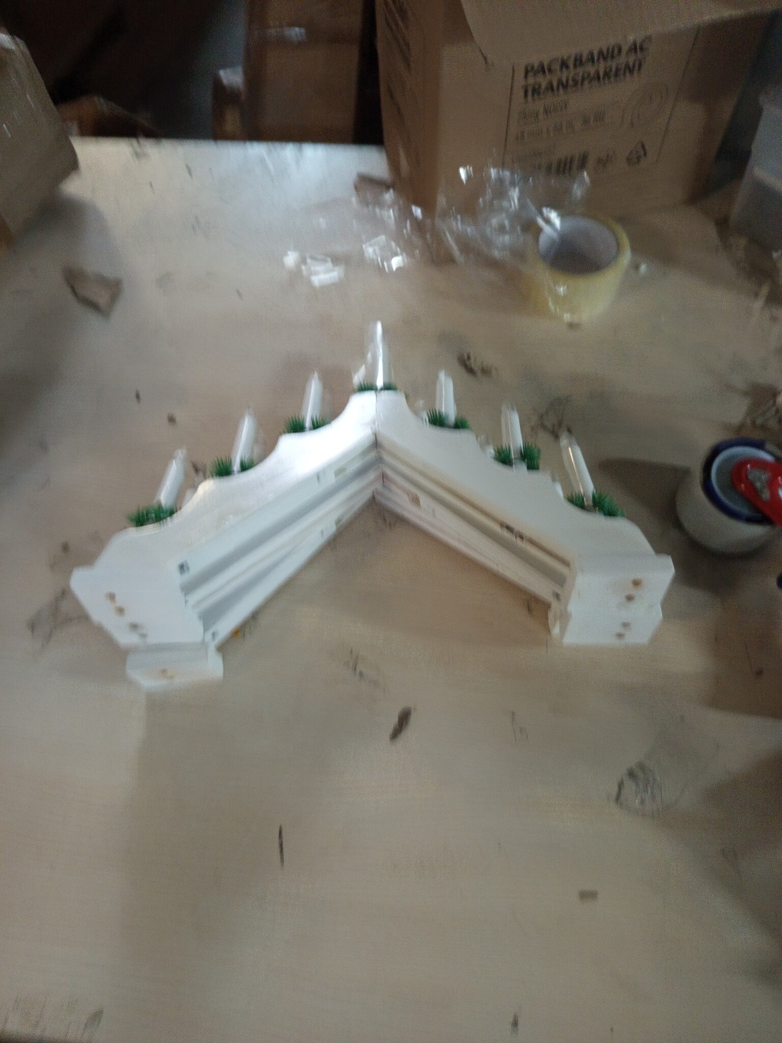 vidaXL Kerst Kaars Brug - Wit Grenenhout (60% korting)