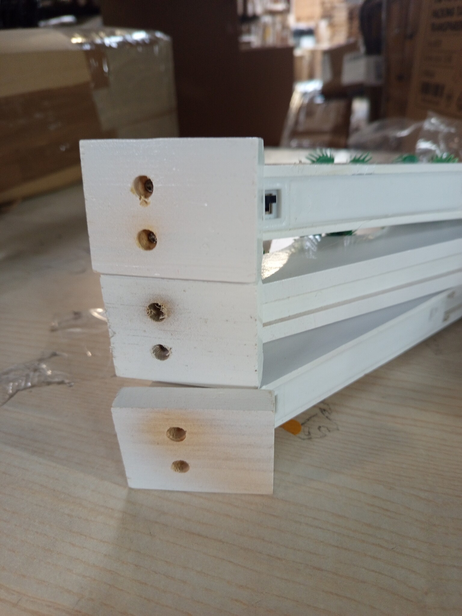 vidaXL Kerst Kaars Brug - Wit Grenenhout (60% korting)