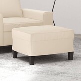vidaXL Voetenbank Beige Microvezel - 35% Korting